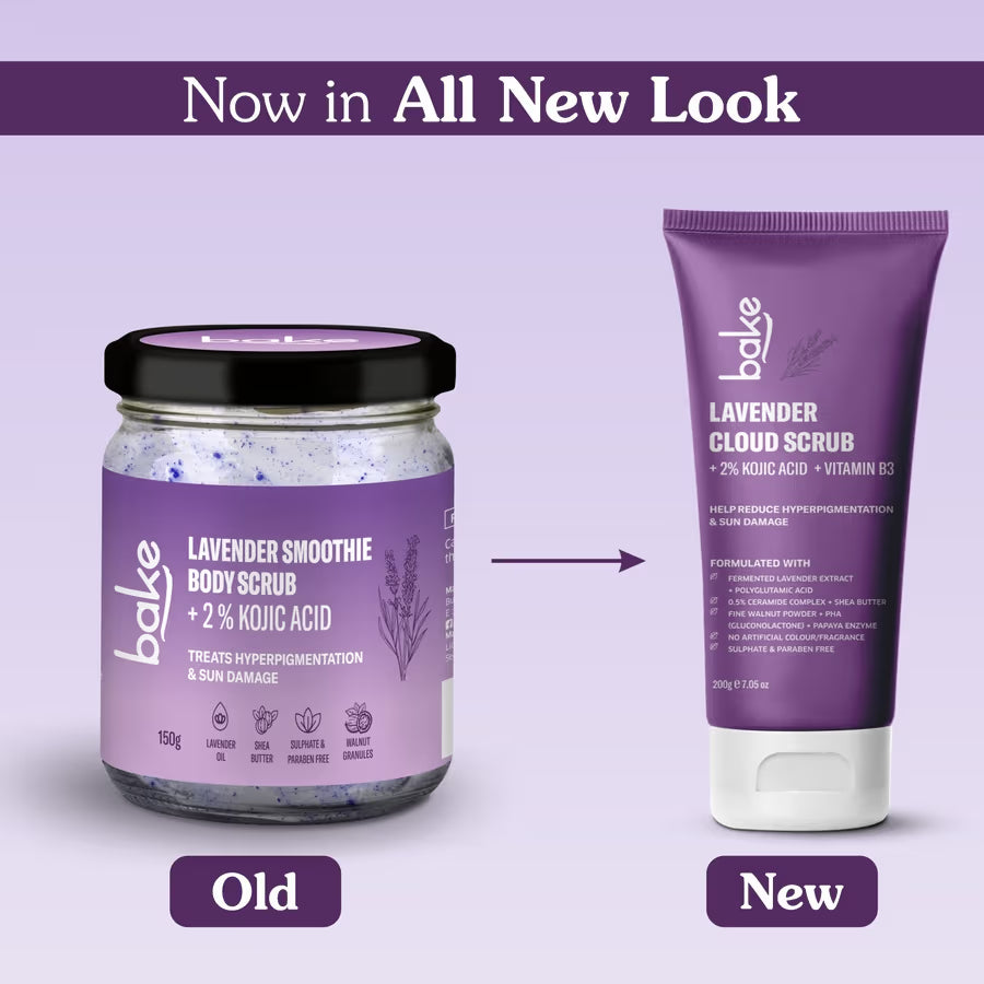 Bake 2% Kojic Acid Lavender Smoothie Body Scrub - Distacart