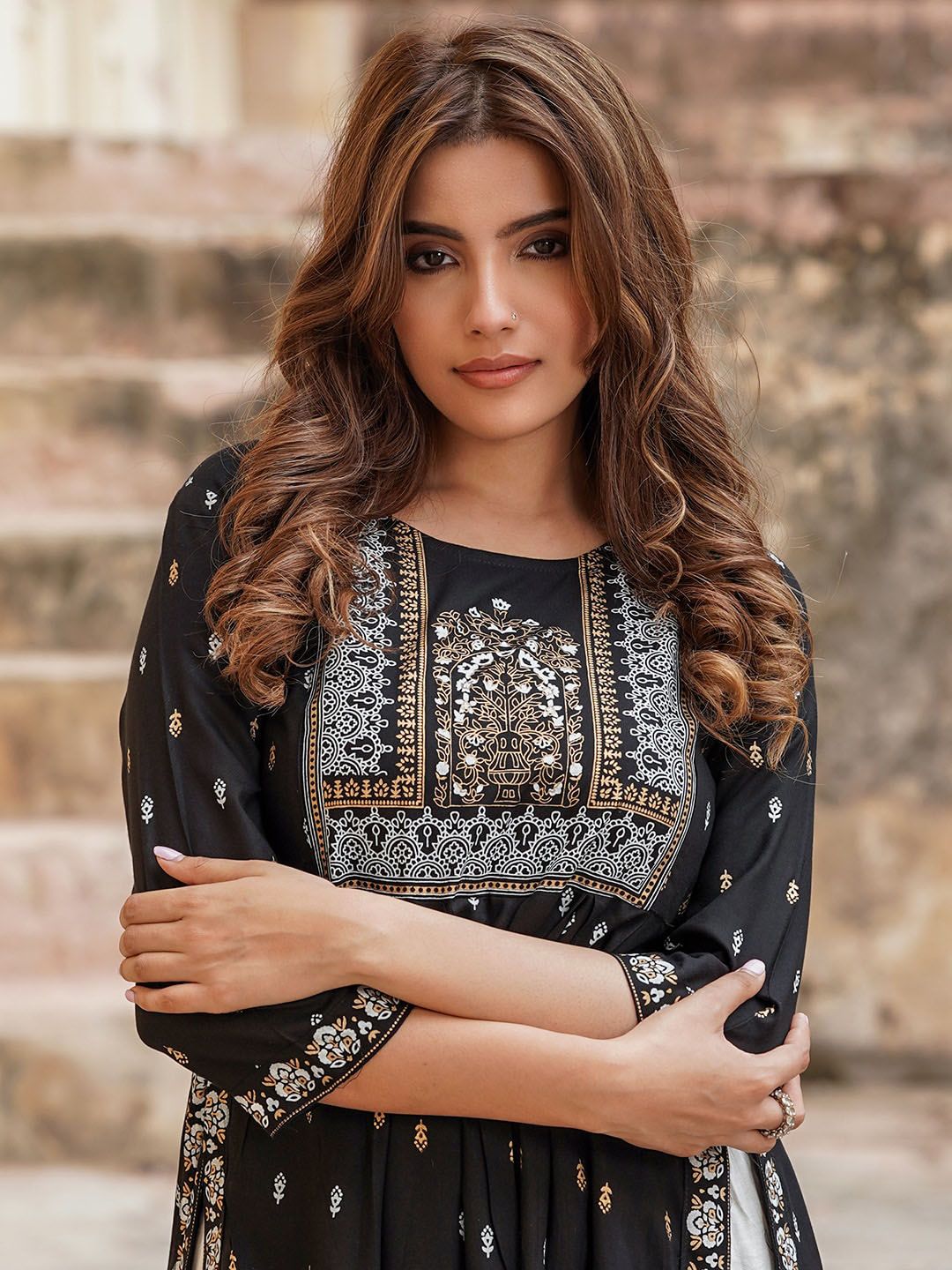 Kalini Ethnic Motifs Printed Stright Kurta - Distacart