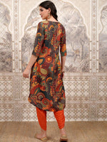 Thumbnail for Vishudh Women Floral Printed Regular Kurta with Dhoti Pants