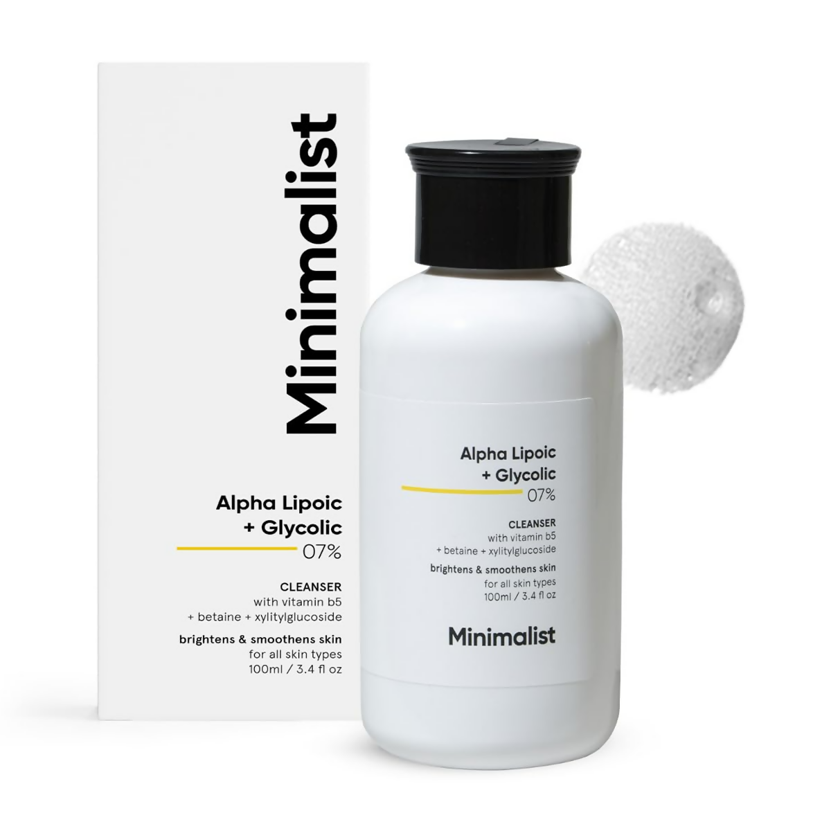 Minimalist 7% ALA + Glycolic Brightening Face Wash - Distacart