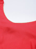 Thumbnail for Anouk Women Red & Gold-Toned Solid Regular Kurta with Trousers & Dupatta - Distacart