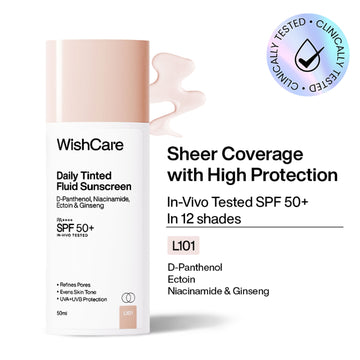 Wishcare Daily Fluid Tinted Sunscreen SPF50PA++++ - L101