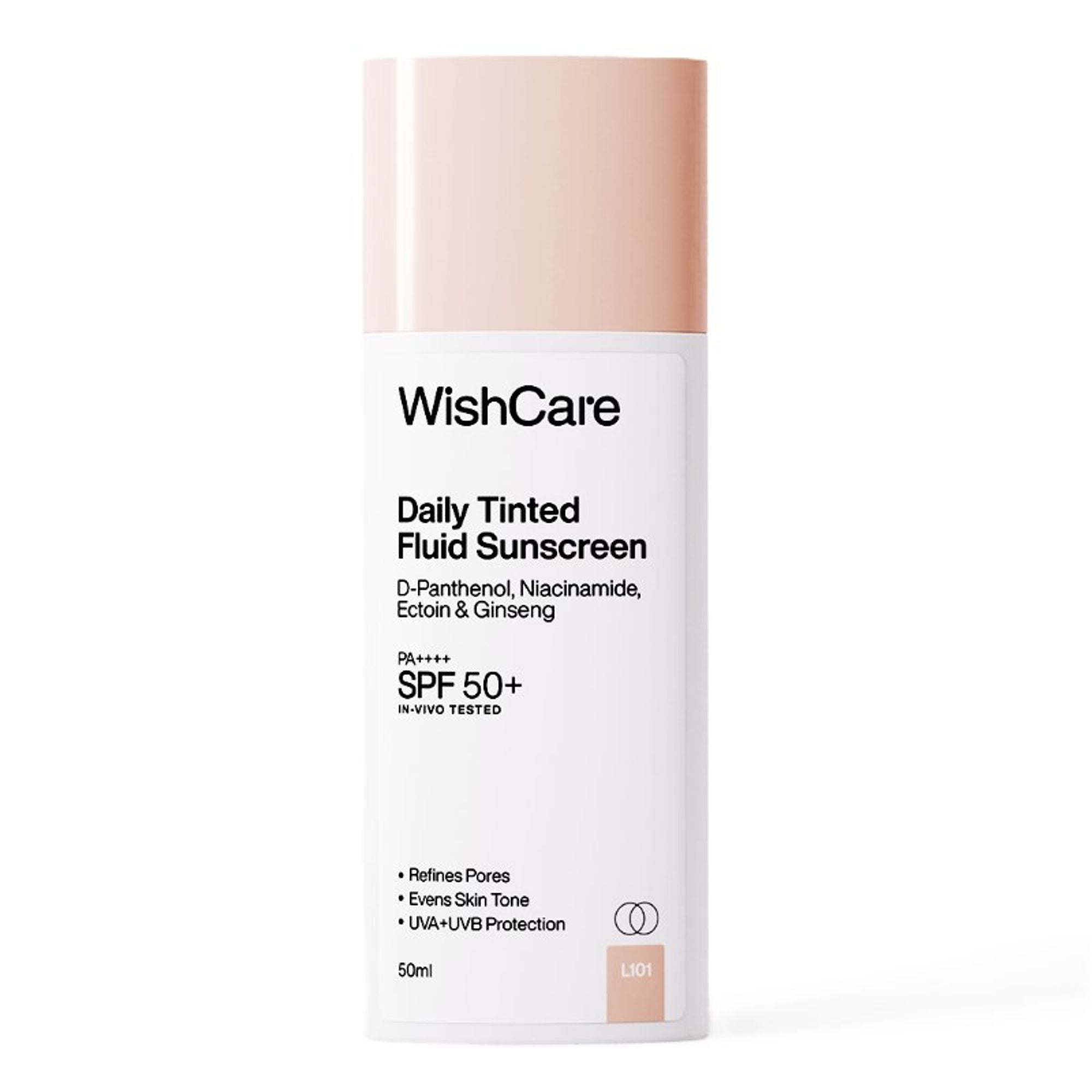 Wishcare Daily Fluid Tinted Sunscreen SPF50PA++++ - L101 - Dista