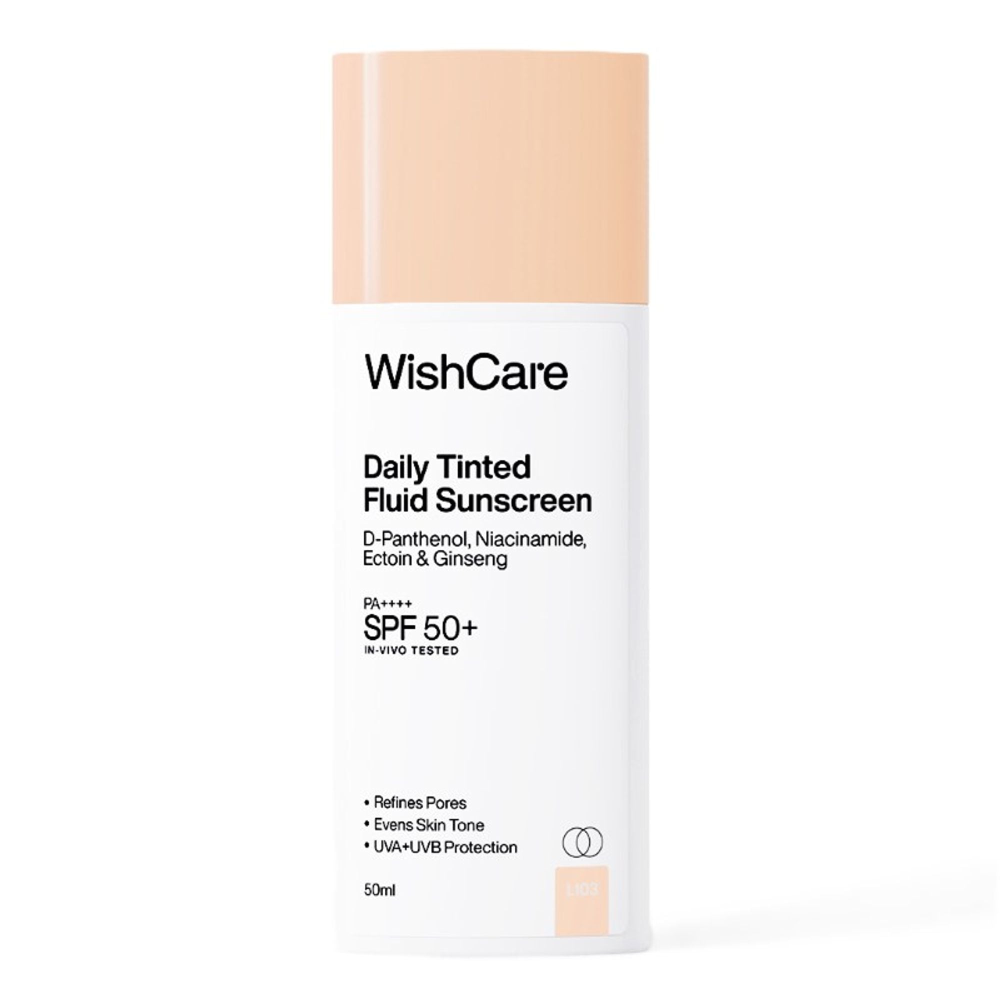 Wishcare Daily Fluid Tinted Sunscreen SPF50PA++++ - L103 - Dista