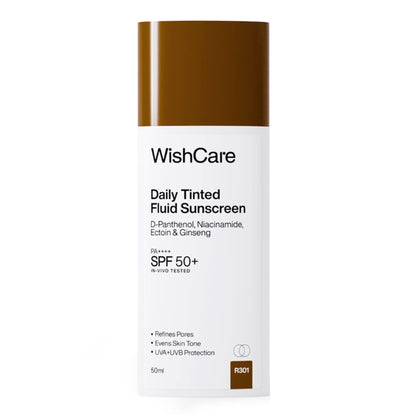 Wishcare Daily Fluid Tinted Sunscreen SPF50PA++++ - R301 - Dista