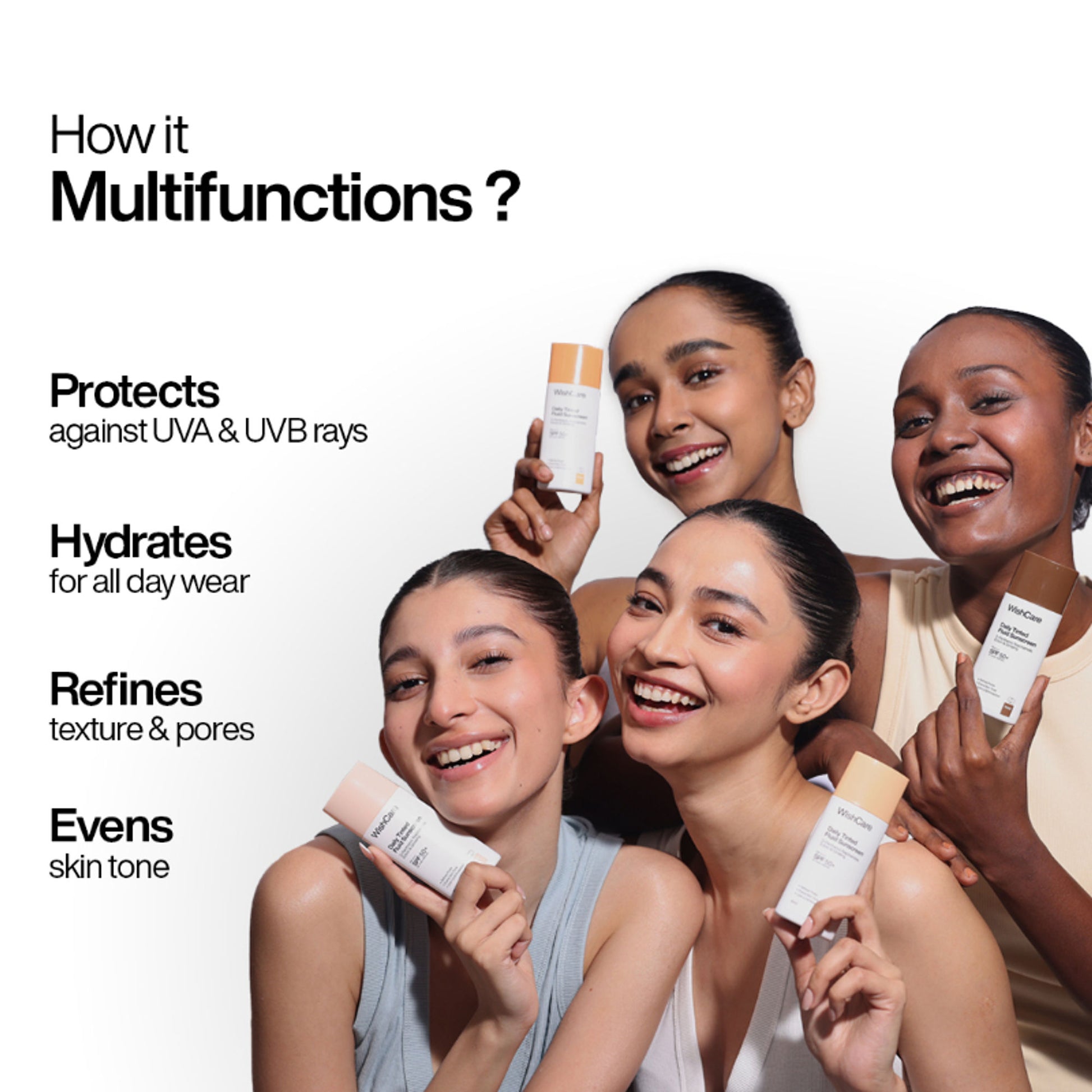 Wishcare Daily Fluid Tinted Sunscreen SPF50PA++++ - R301 - Dista