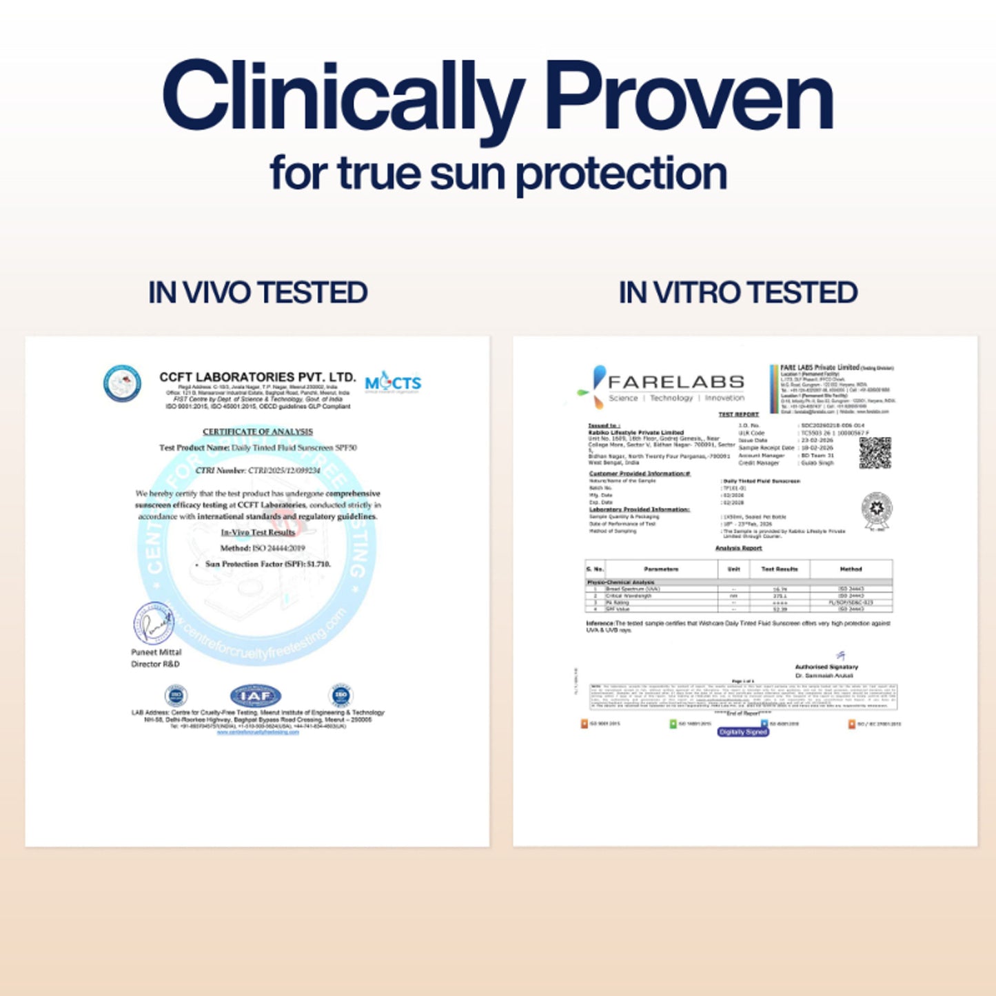 Wishcare Daily Fluid Tinted Sunscreen SPF50PA++++ - R302 - Dista