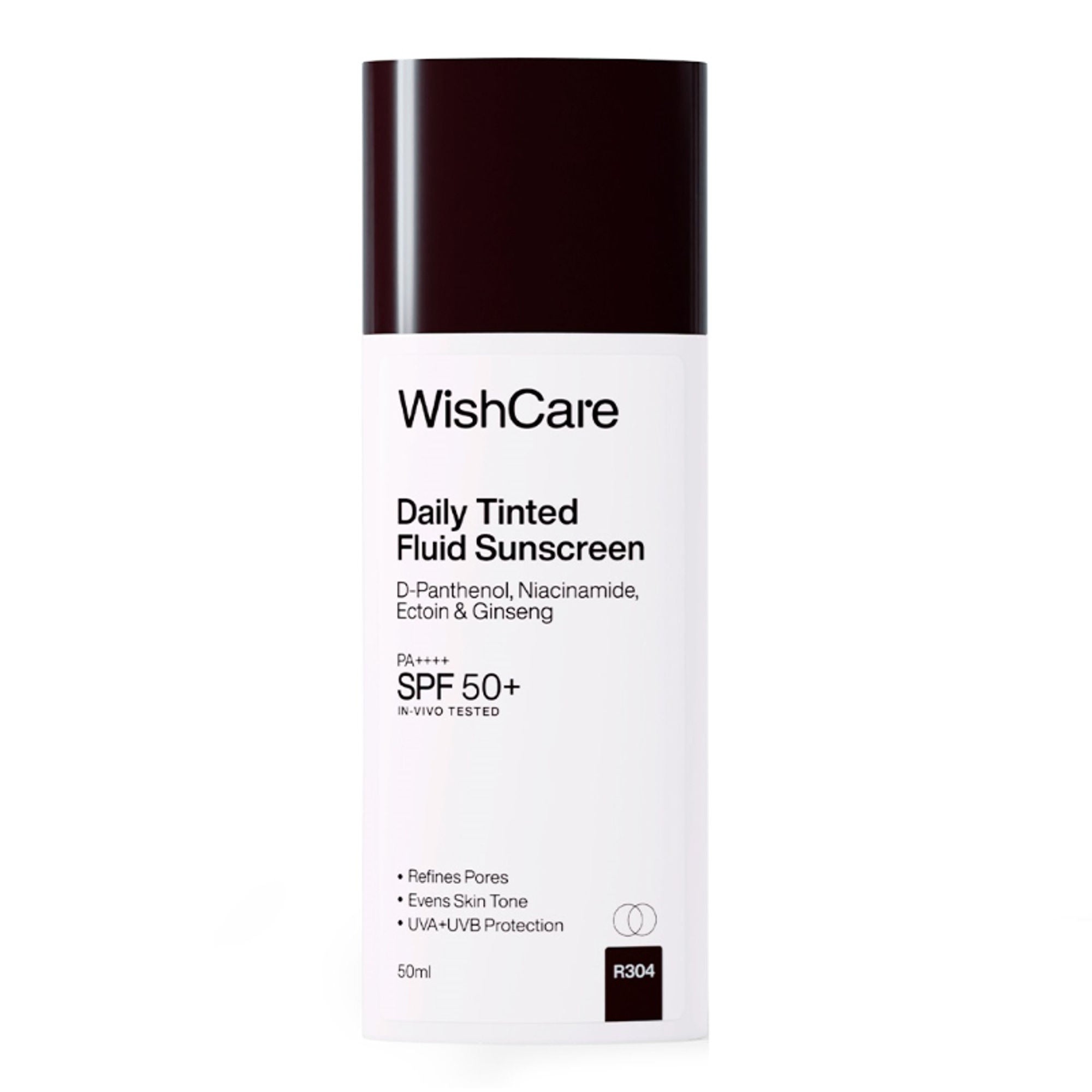 Wishcare Daily Fluid Tinted Sunscreen SPF50PA++++ - R304 - Dista