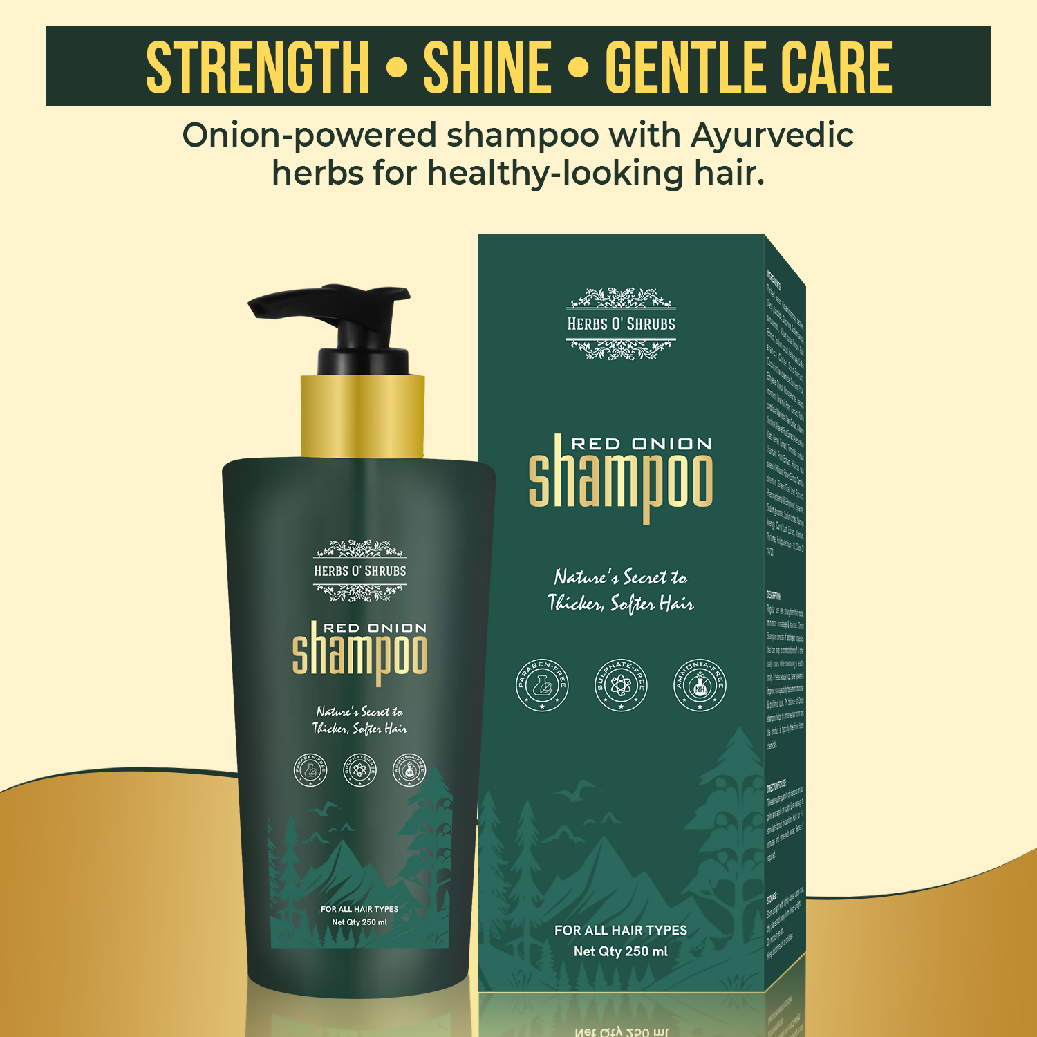 HerbsO’Shrubs Onion Strength & Shine Shampoo - Dista