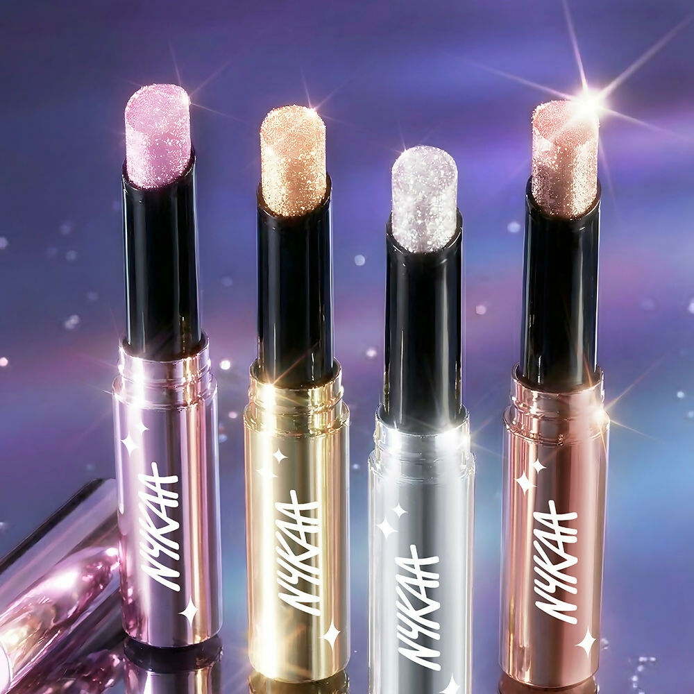 Nykaa Diamond Jelly Cooling Shimmer Eyeshadow Stick - Multi-Use, High Shine Glitter - Champagne Drip - Distacart