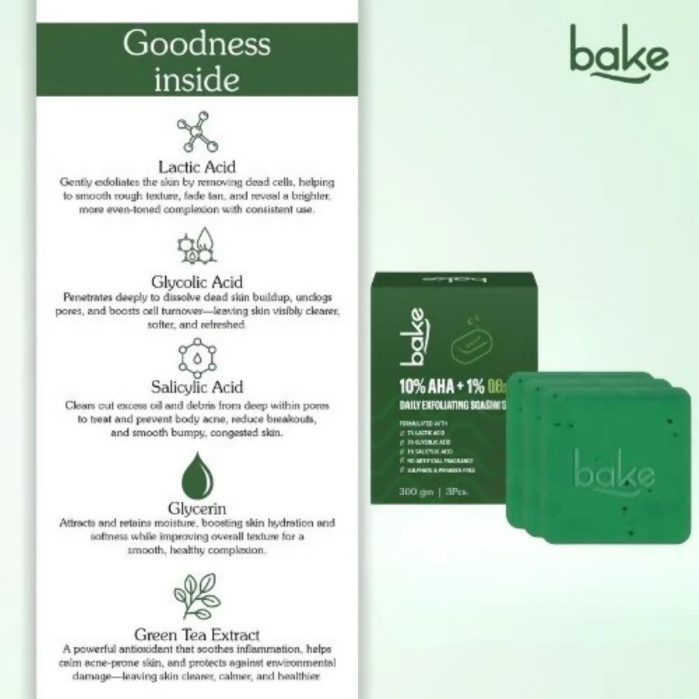 Bake 10% AHA + 1% BHA Scrub Treatment Soap