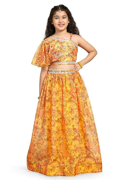 Joban Fashion Girl's Yellow Color Lehenga Choli