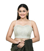 Thumbnail for Joban Fashion Women's White Embroidered Stitched Blouse