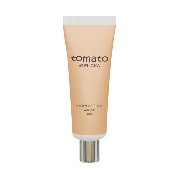 Flicka Cosmetics Tomato Liquid Foundation With Spf Long Lasting Lightweight All Skin Types - Caramel