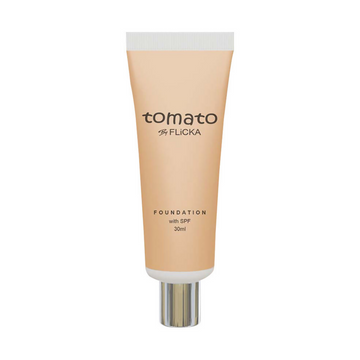 Flicka Cosmetics Tomato Liquid Foundation With Spf Long Lasting Lightweight All Skin Types - Caramel - Distacart