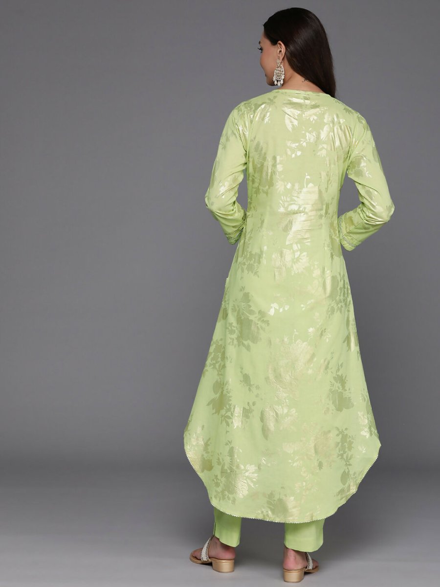 Ahalyaa Women's Traditional wear Kurta Set - Green - Distacart