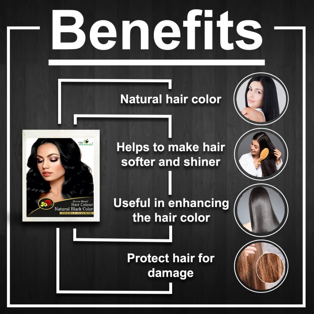 VedicAyurveda Henna Hair Color - Black - Dista