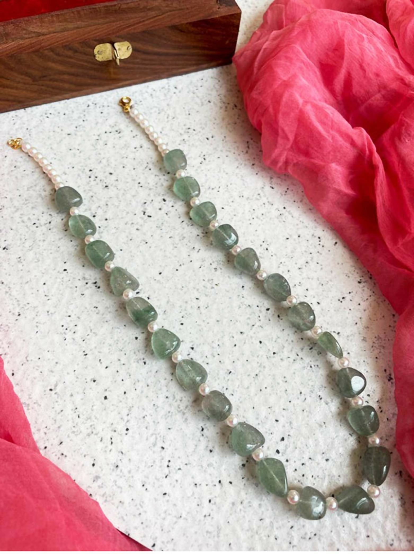 Joban Fashion Women Grey Strawberry Stone Beads Mala