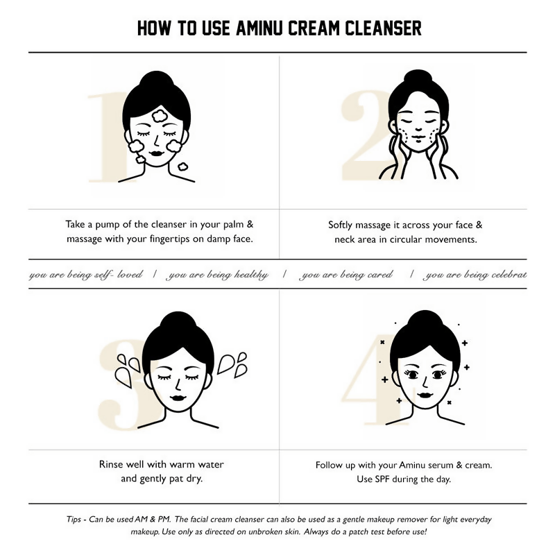 Aminu Cream Cleanser for Dry, Mature & Sensitive skin - Distacart