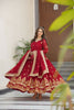 Joban Fashion Maroon Georgette Sequence Embroidery Work Kurta Set - Distacart