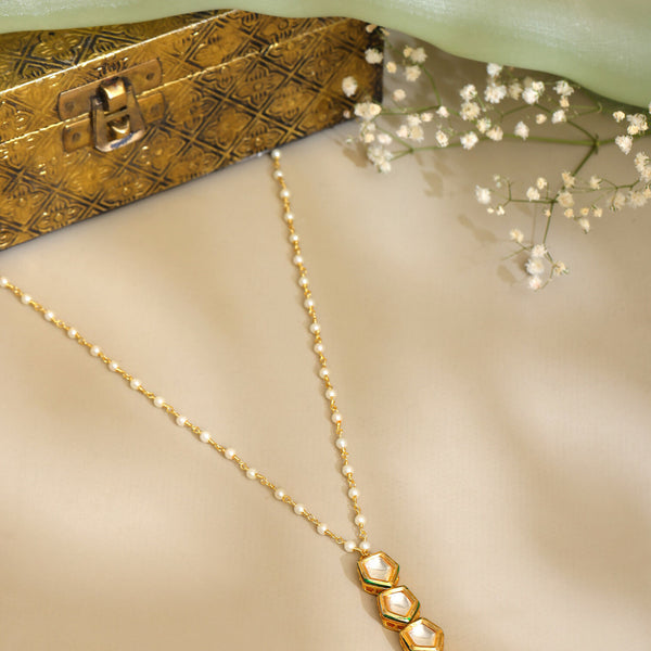 Ruby Raang Yellow Citrine Kundan Necklace - Distacart