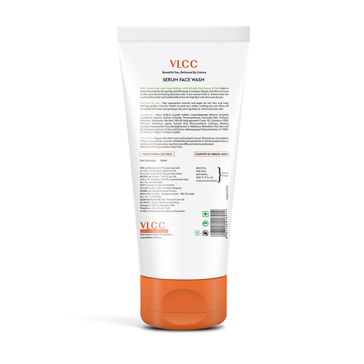VLCC Acne Defense Serum Face Wash with Salicylic Acid Serum & Tulsi - Distacart