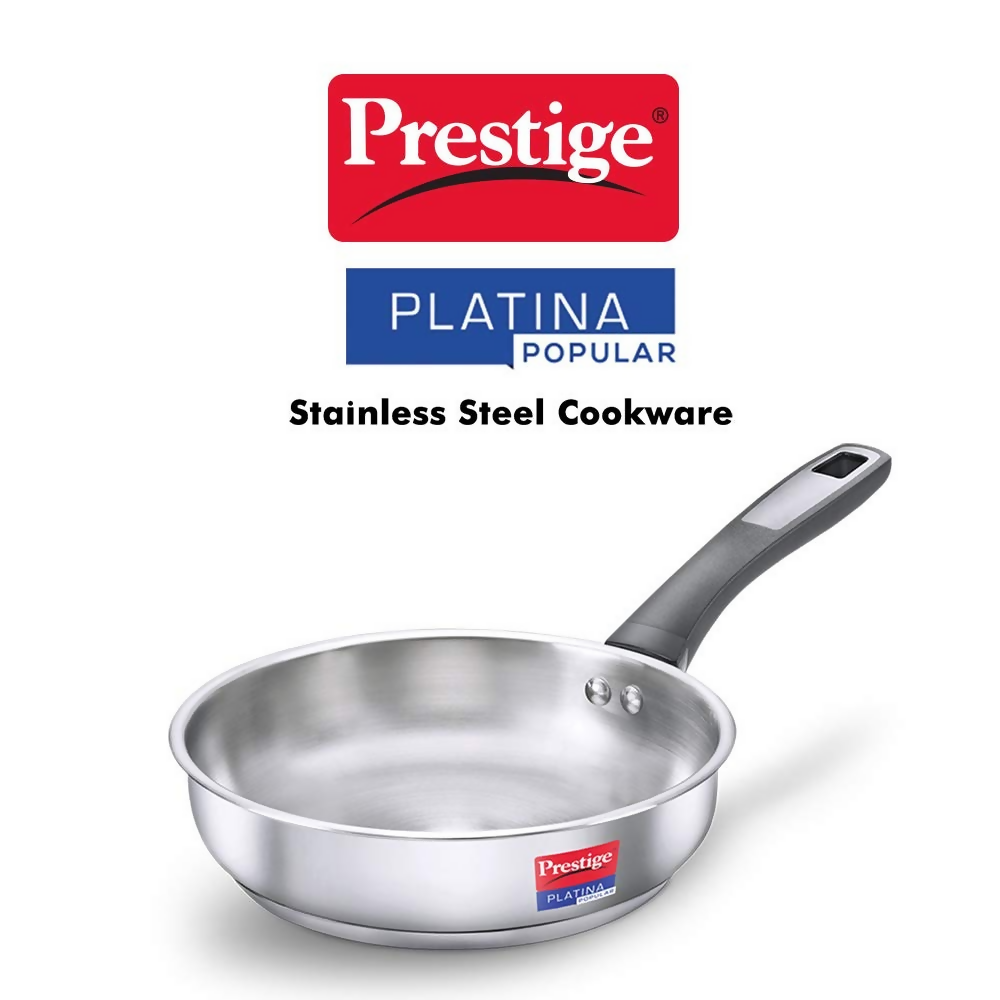 Prestige SS Platina Popular Fry Pan - Silver - Dista
