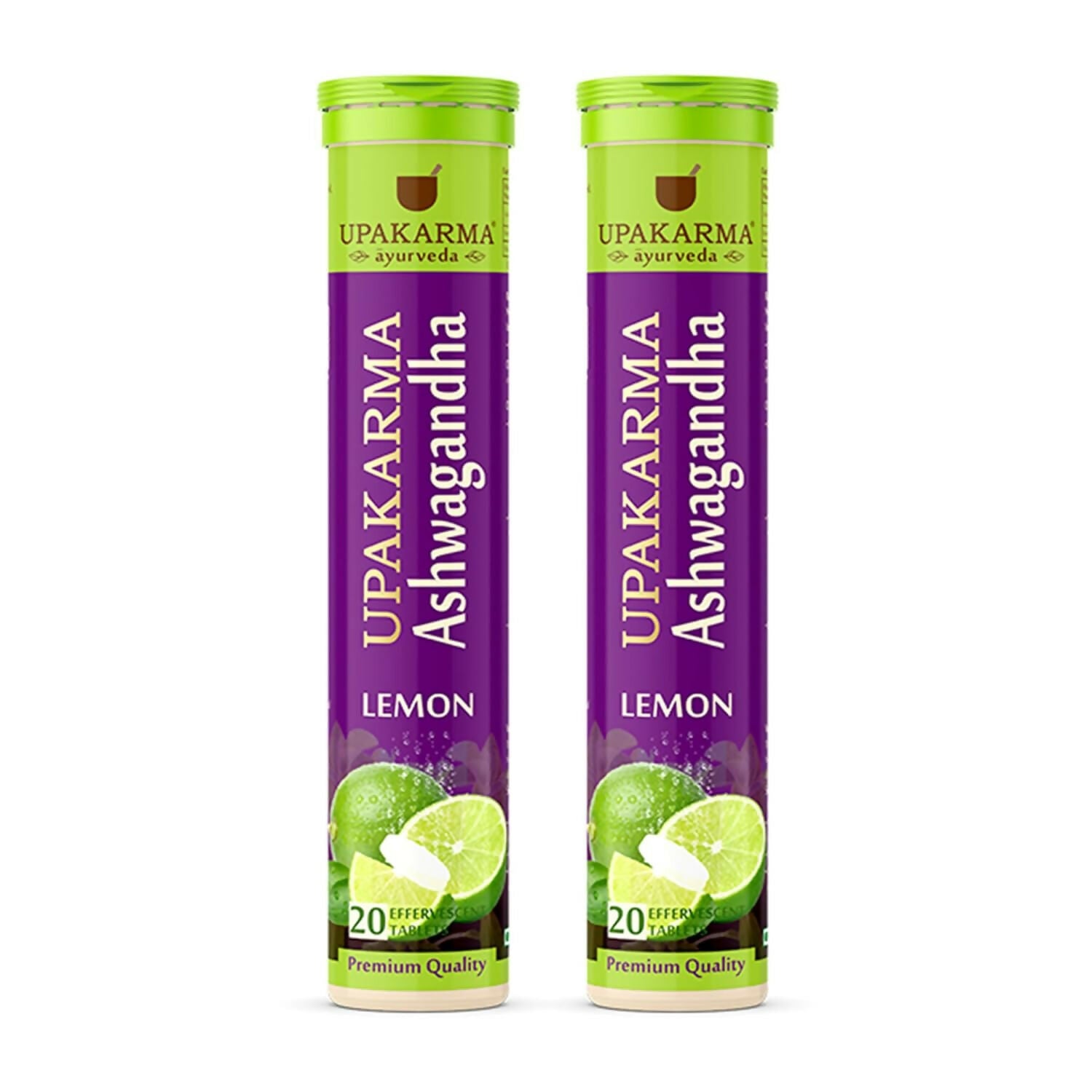 Upakarma Ayurveda Ashwagandha Effervescent Tablets - Lemon Flavour - Distacart