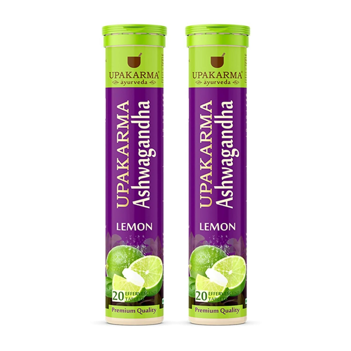 Upakarma Ayurveda Ashwagandha Effervescent Tablets - Lemon Flavour - Distacart