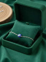 Thumbnail for NVR Women Evil Eye Silver Plated Link Bracelet - Distacart