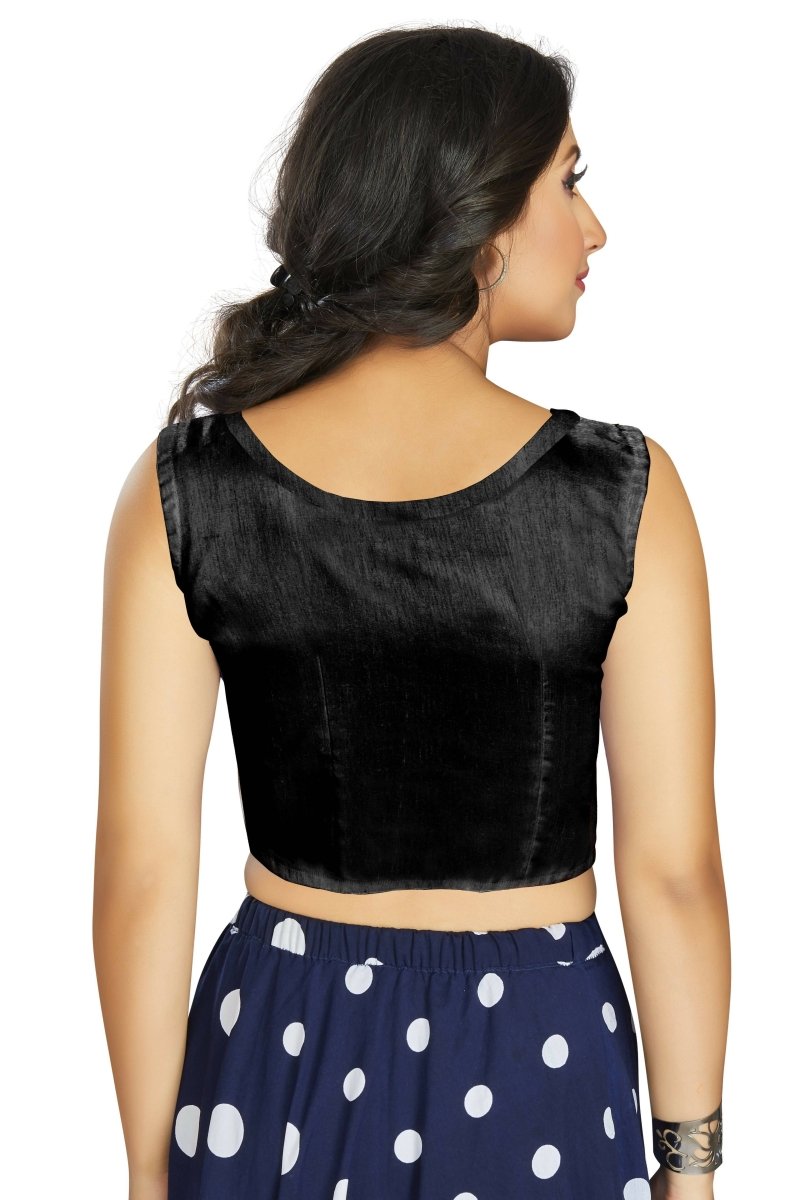 Aastha Fashion Women's Black Art Silk Designer Traditional Readymade Blouse - Distacart