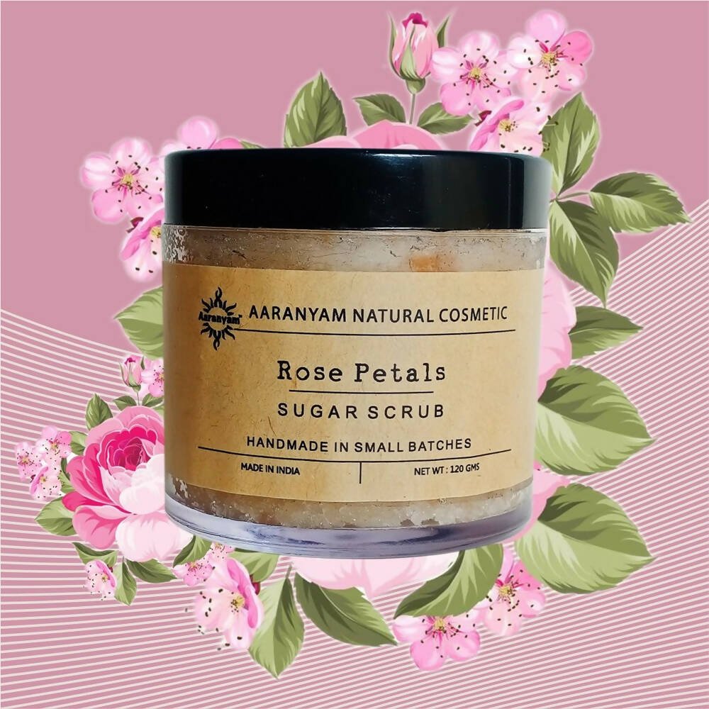 Aaranyam Rose Petals Sugar Scrub For Face & Body - Distacart