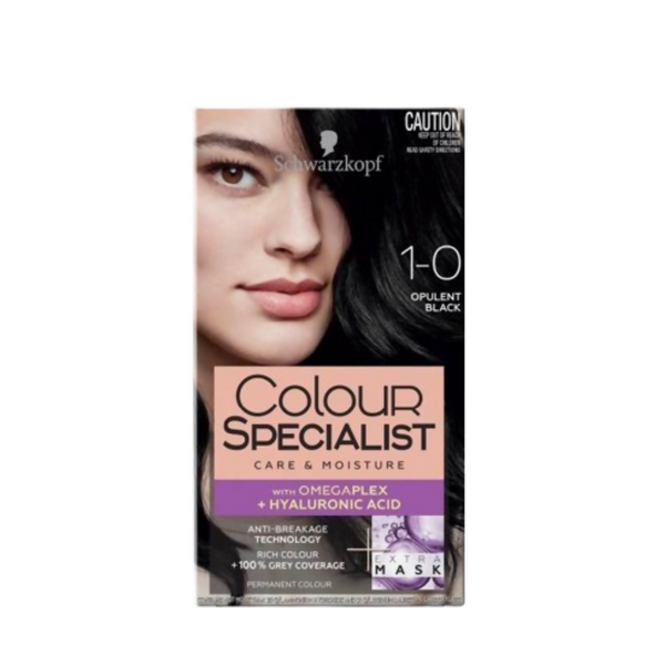 Schwarzkopf Colour Specialist Permanent Hair Colour - 1.0 Opulent Black - Distacart