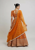 Thumbnail for Lehenga Mart Designer Indian Wedding Lehenga Choli-Orange - Distacart