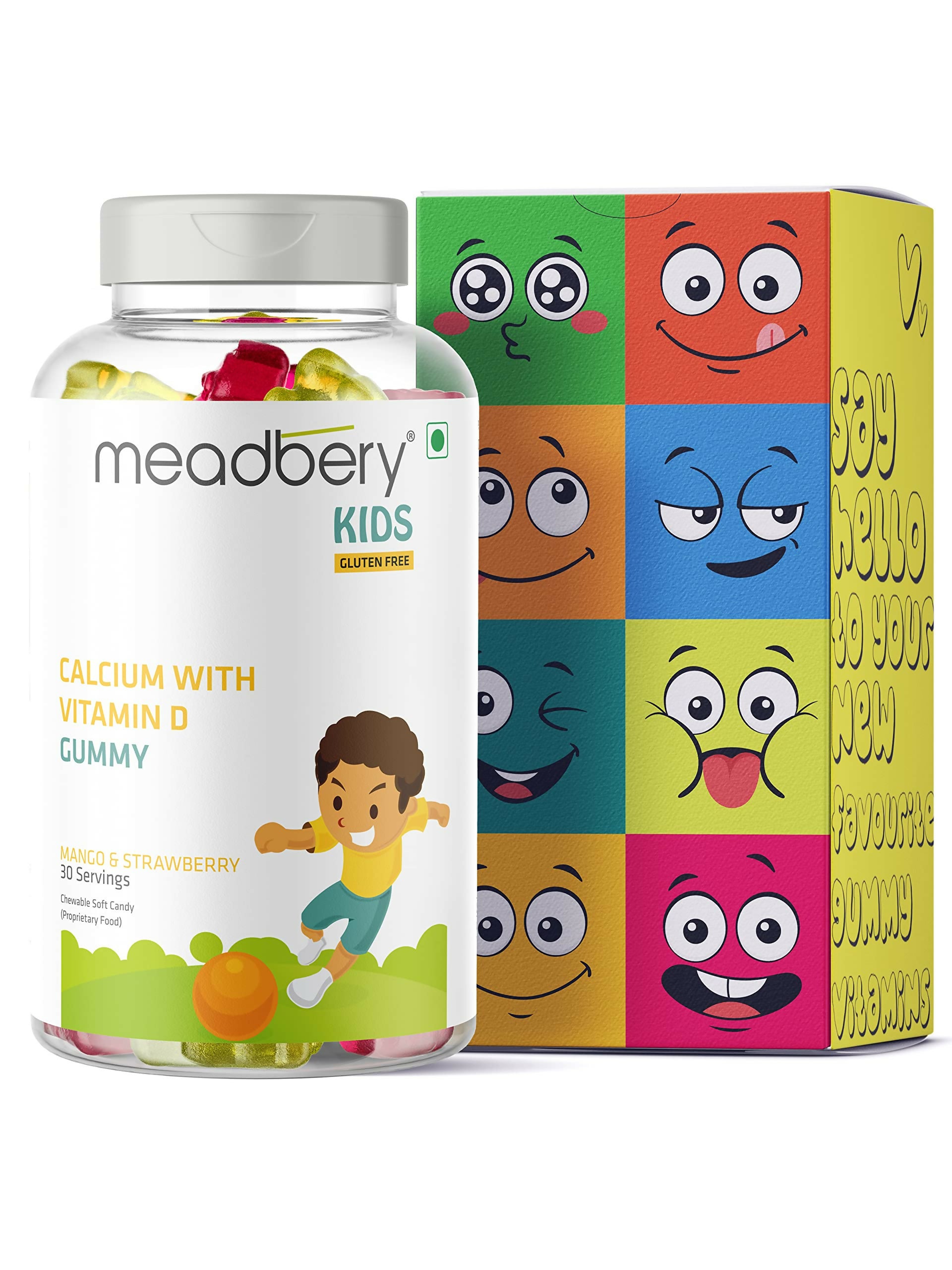 Meadbery Kids Calcium With Vitamin D Gummy - Distacart