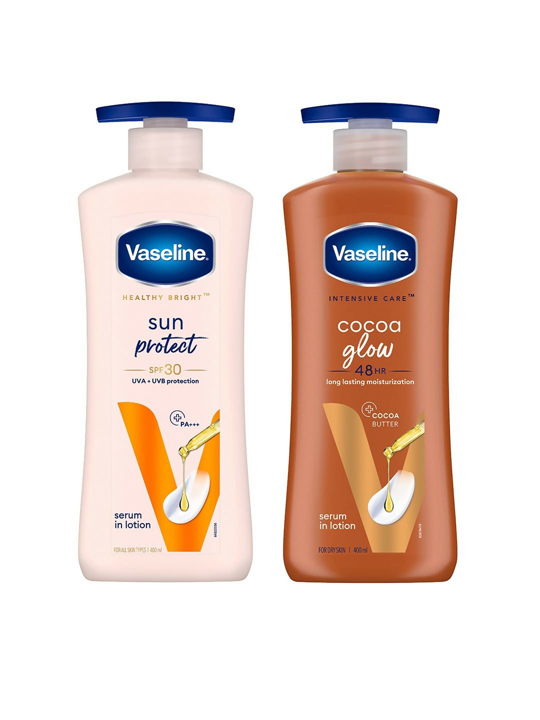 Vaseline Cocoa Glow & Sun Pollution Protection SPF 30 Body Lotion Combo - Distacart