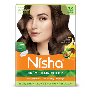 Nisha Creme Hair Color for Women - Dark Brown - Distacart