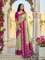 Thumbnail for Shree Shyam Fashion Chiku Silk Blend Saree - Dista
