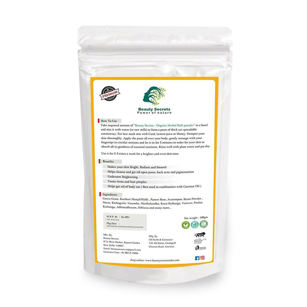 Beauty Secrets Ayurvedic Bridal Ubtan Powder - Distacart