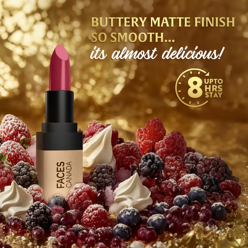 Faces Canada Comfy Matte Velvet Touch Lipstick - Acai Parfait 12 - Distacart