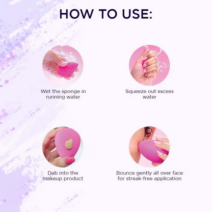 Bronson Professional Purple Beauty Blender Makeup Sponge,Applicator ,Puffs - Dista