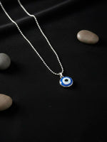 Thumbnail for NVR Unisex Silver Plated Evil Eye Pendant with Chain - Distacart