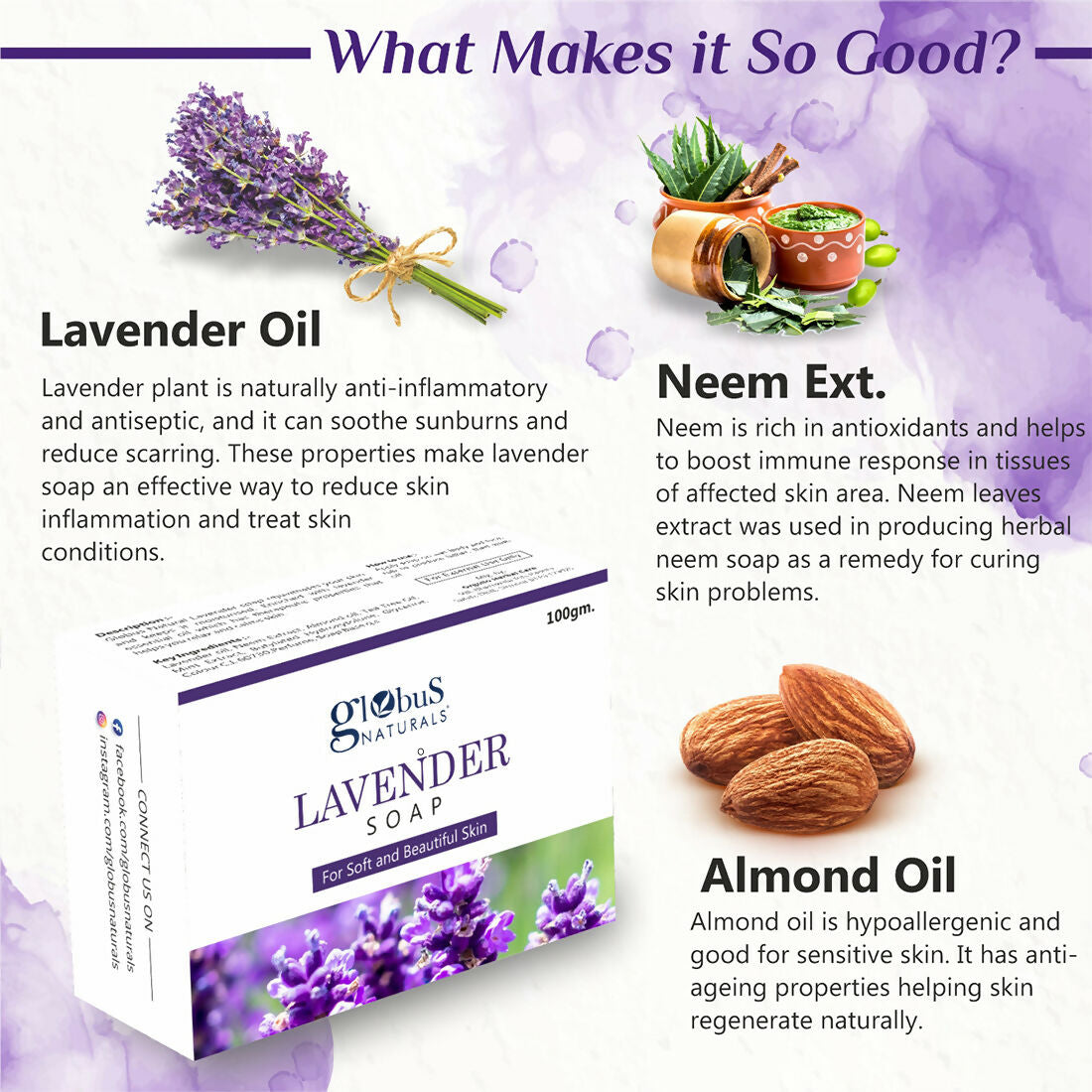 Globus Naturals Lavender Soap - Distacart