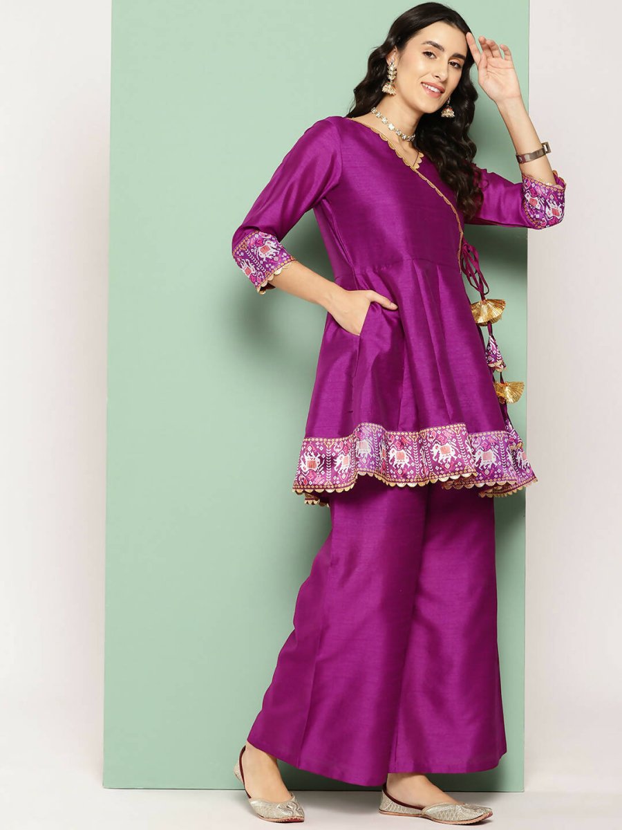 Ahalyaa Women's Traditional Wear Co-ods - Purple - Distacart