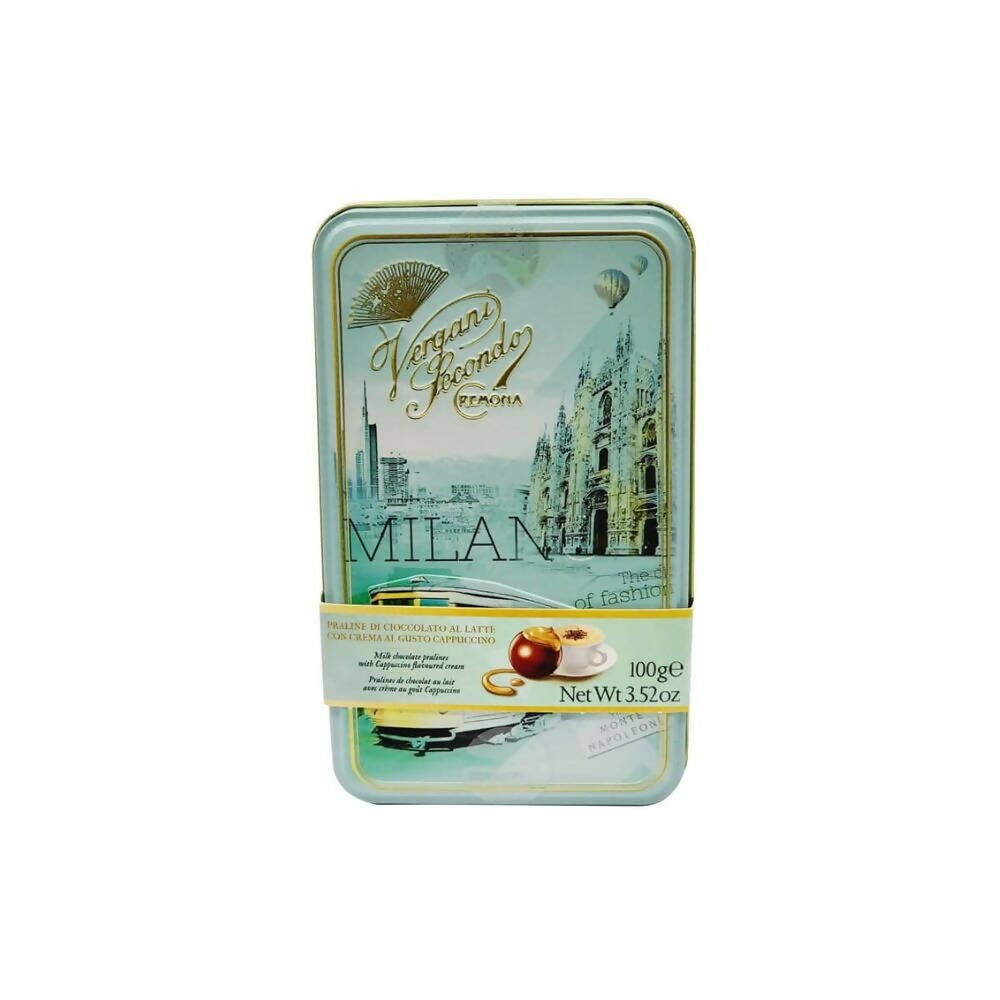 Ajfan Milk Chocolate Cappuccino Pralines In Milan Gift Tin - Distacart