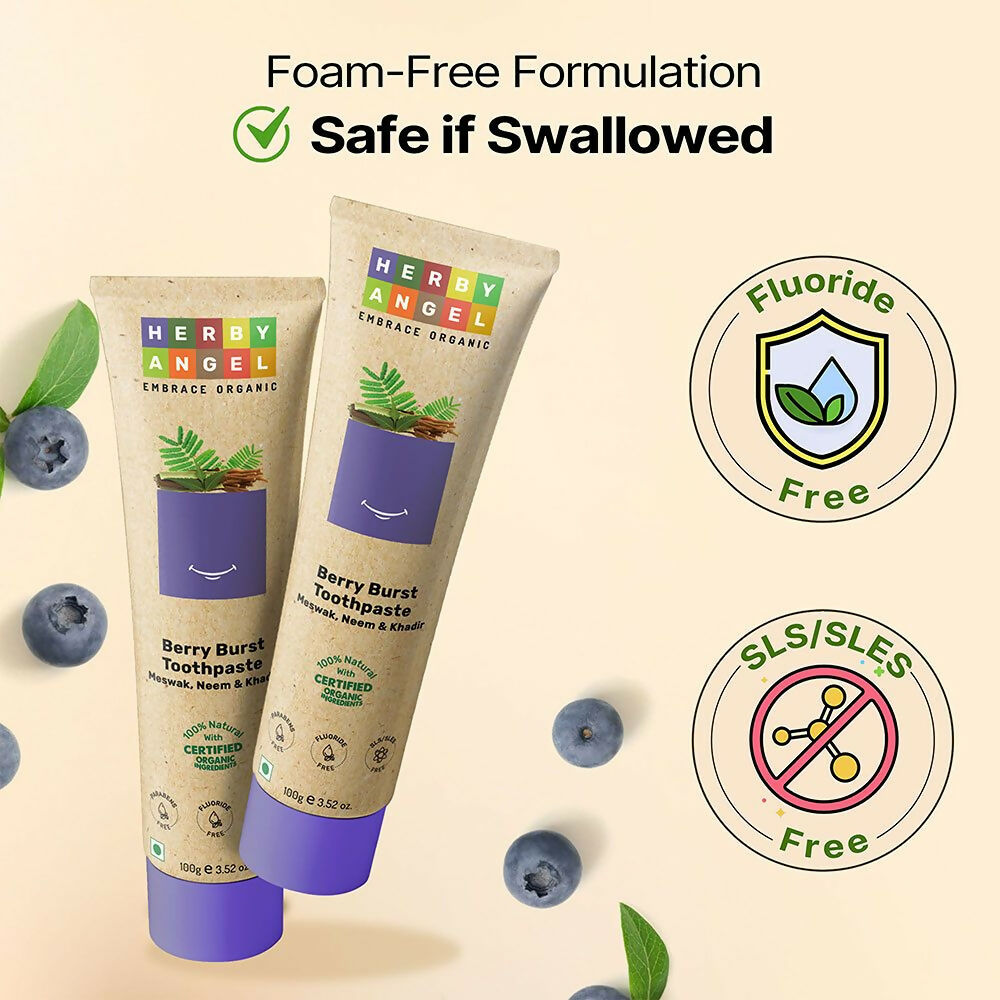 Herby Angel Berry Burst Toothpaste for Kids - Dista