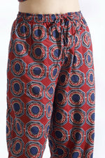 Thumbnail for Breathables Abstract Cotton Co-Ord Set – Red - Dista
