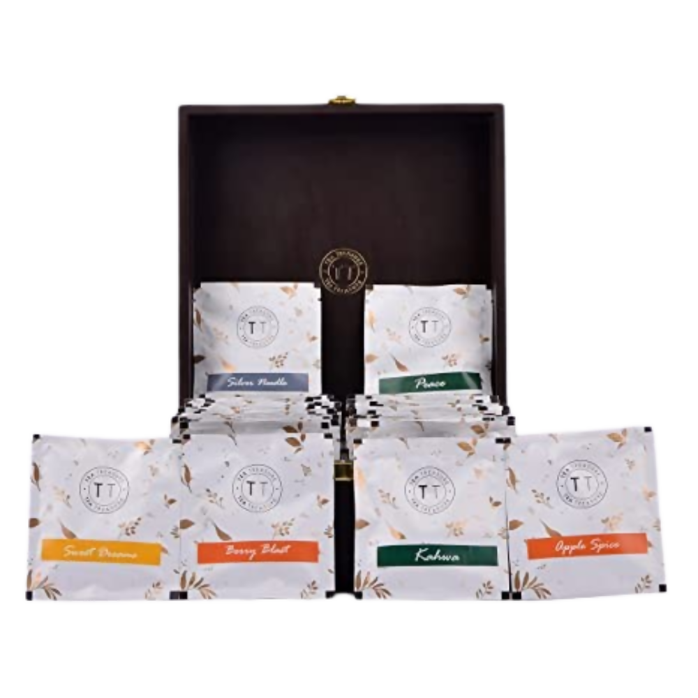 Tea Treasure Wooden Tea Chest - Gift Box - Distacart