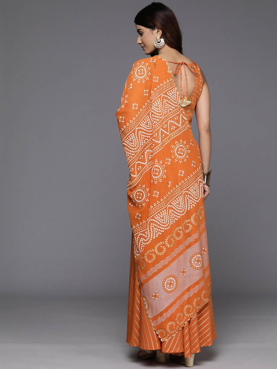 Ahalyaa women's wear Traditional wear lehenga choli - Orange - Distacart