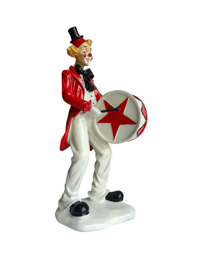 Sun Mun Decors Drum Shield Clown Figurine